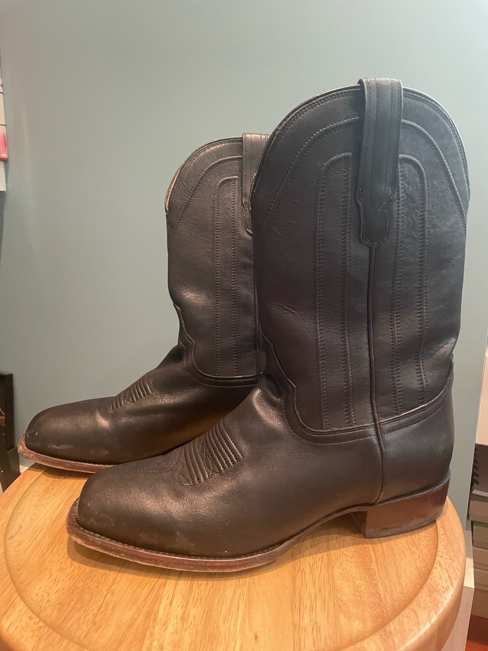 Tecovas Men's Black Leather Cowboy Boots - Jackson